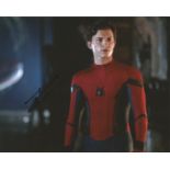Tom Holland signed 10x8 colour photograph taken as he plays Peter Parker, Spiderman in the