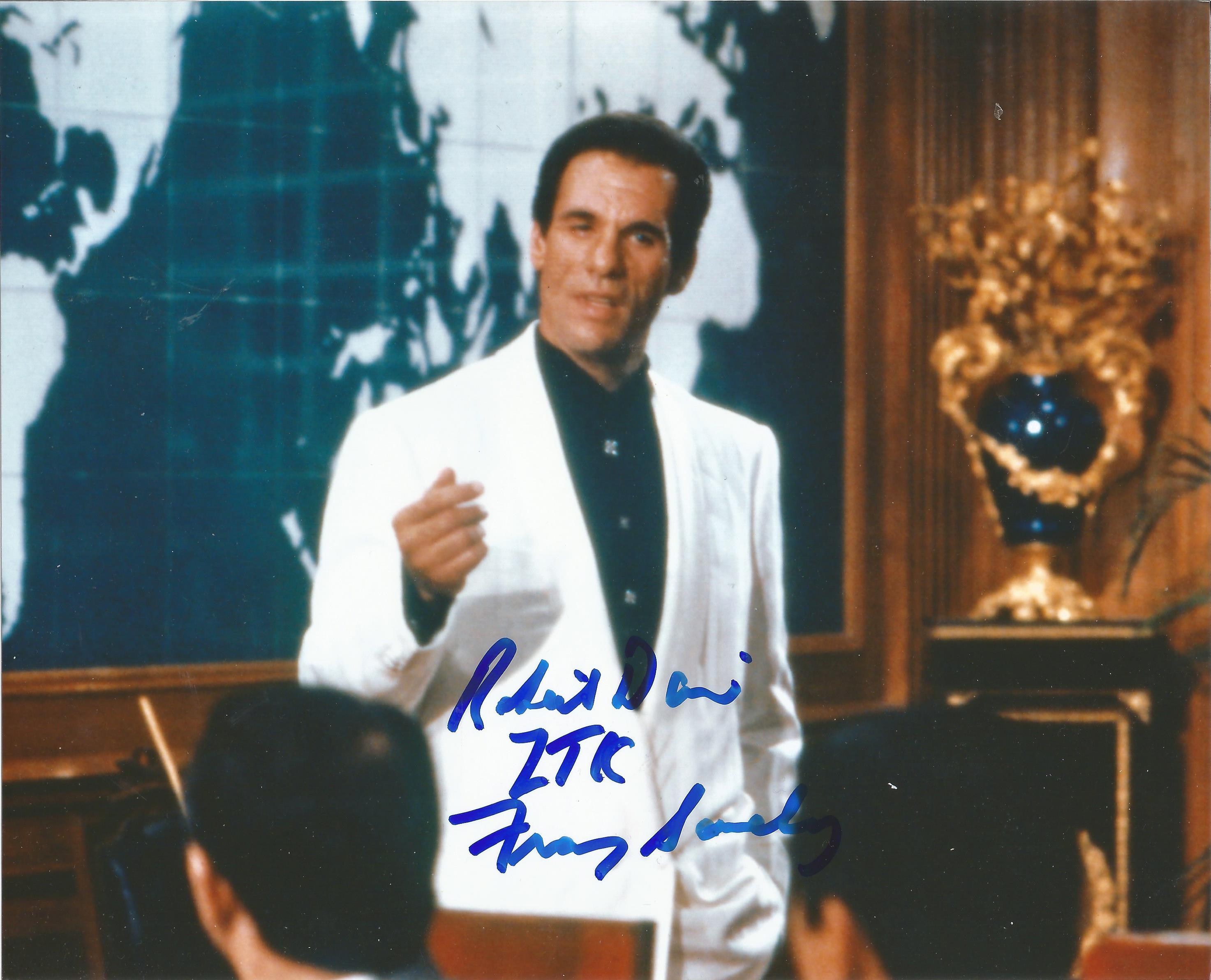 Robert Davi signed 10x8 colour photograph pictured during his role as Franz Sanchez during James