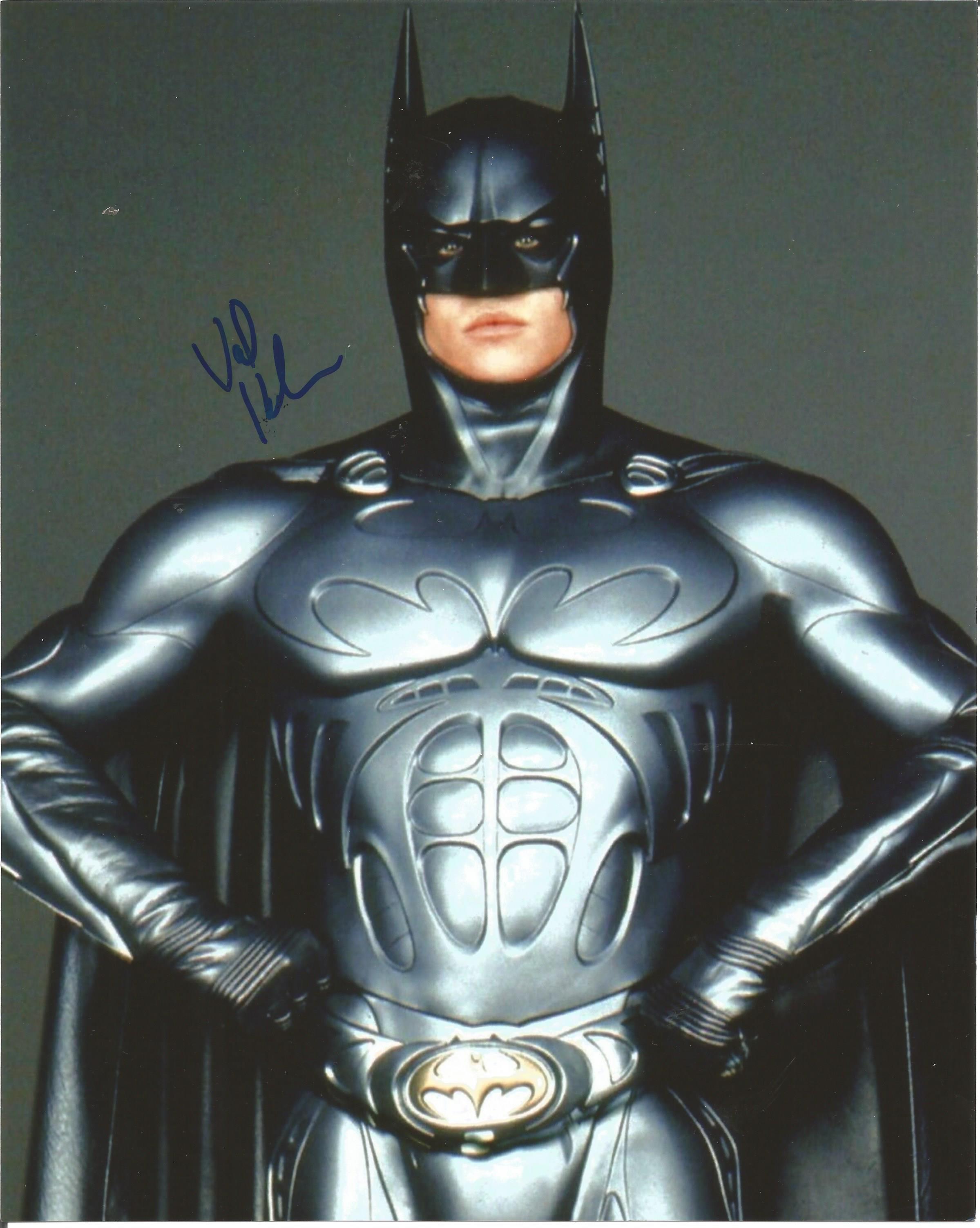 Val Kilmer signed colour10x8 photograph taken during his time playing Bruce Wayne, Batman in the