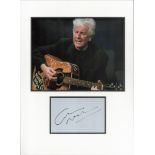 Graham Nash signed card piece. Photo attached. 16 x 12. Good condition. All autographs come with a