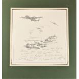 World War II Dambusters multi signed 20x19 mounted print titled Safely Home by the artist Nicolas