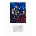 Harry Judd signed card piece. attached to photo 16 x 12. Good condition. All autographs come with