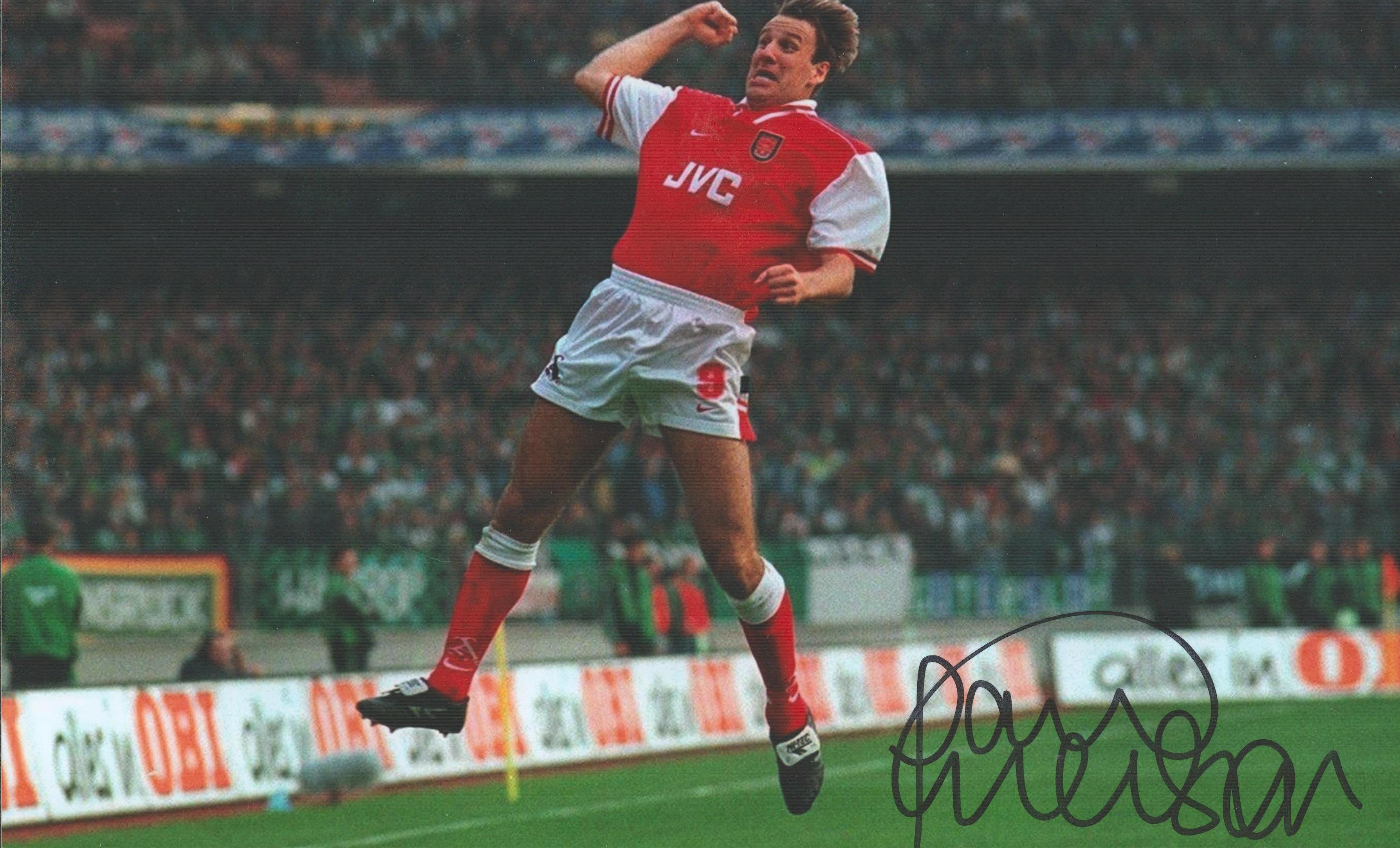 Football, Paul Merson signed 12x8 colour photograph pictured as he celebrates whilst playing for