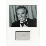 Andy Williams signed card piece. Photo attached. 16 x 12. Good condition. All autographs come with a