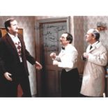 Andrew Sachs signed 10x8 Fawlty Towers colour photo inscribed Hello from Andrew Sachs and Que Ole