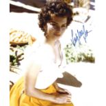 Sophia Loren signed 10x8 colour photo. Sofia Villani Scicolone Dame Grand Cross OMRI known