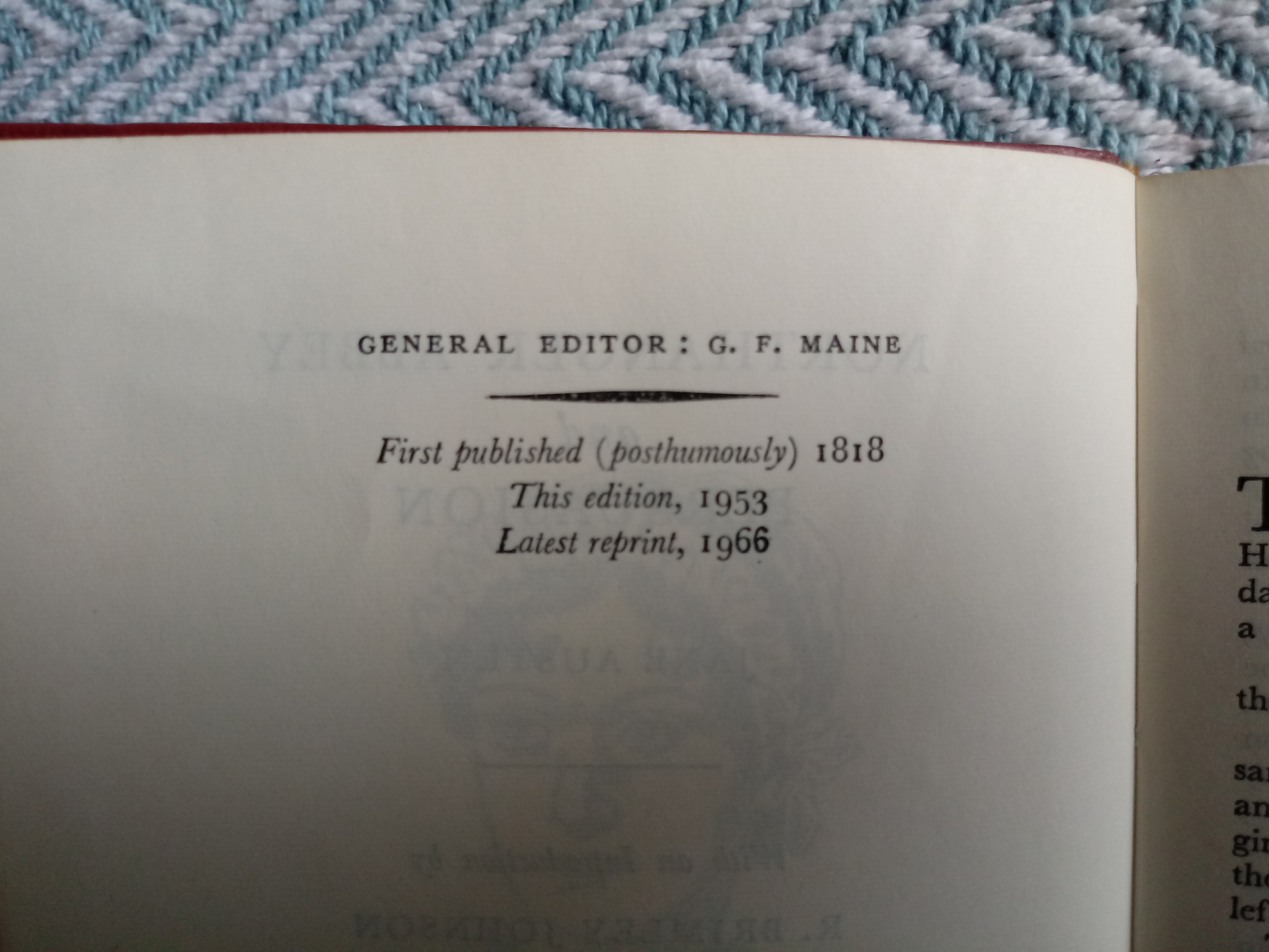 Northanger Abbey and Persuasion by Jane Austen softback book 379 pages Published 1966 Collins. - Image 3 of 3