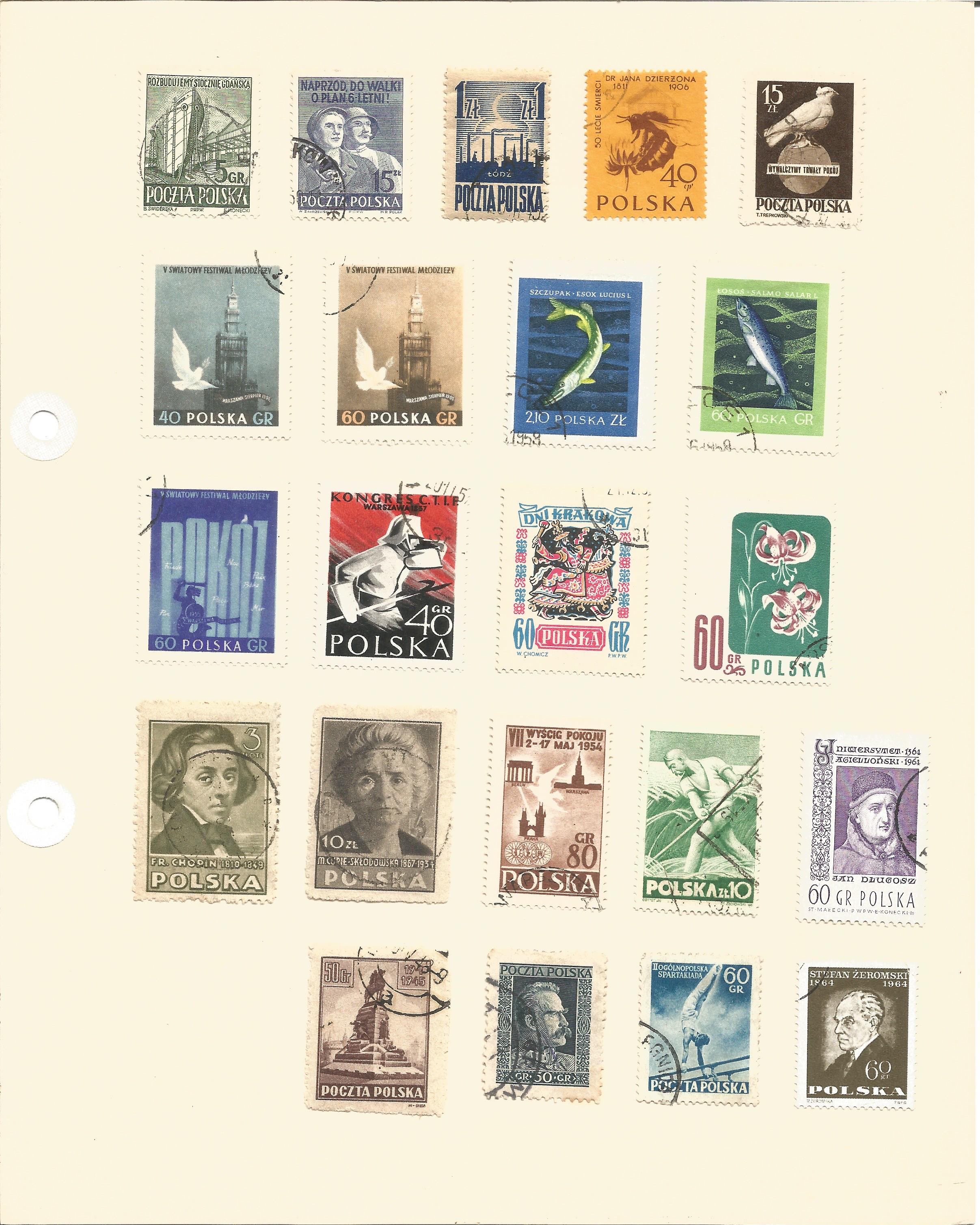 Polish stamp collection on 9 loose pages. Good condition. We combine postage on multiple winning - Image 5 of 5