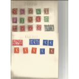 Assorted stamp collection on 11 loose album pages. Includes Austria, Finland, France, Spain,