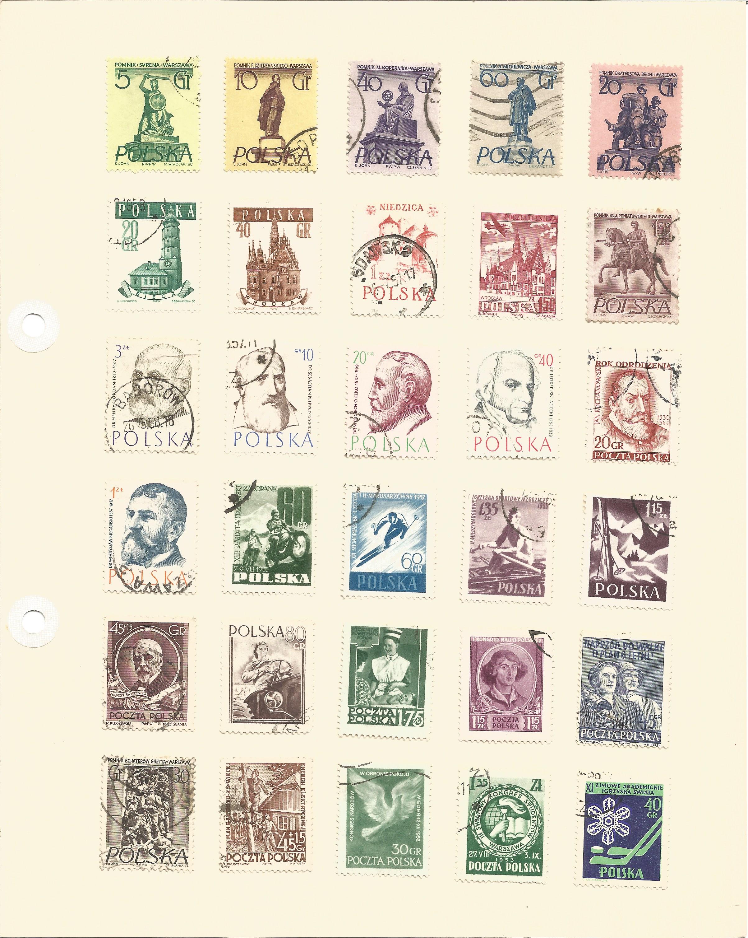 Polish stamp collection on 9 loose pages. Good condition. We combine postage on multiple winning - Image 2 of 5