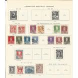 Argentina, Brazil, Mexico, Uruguay and Venezuela stamps from around 1920 on 17 loose pages. Good