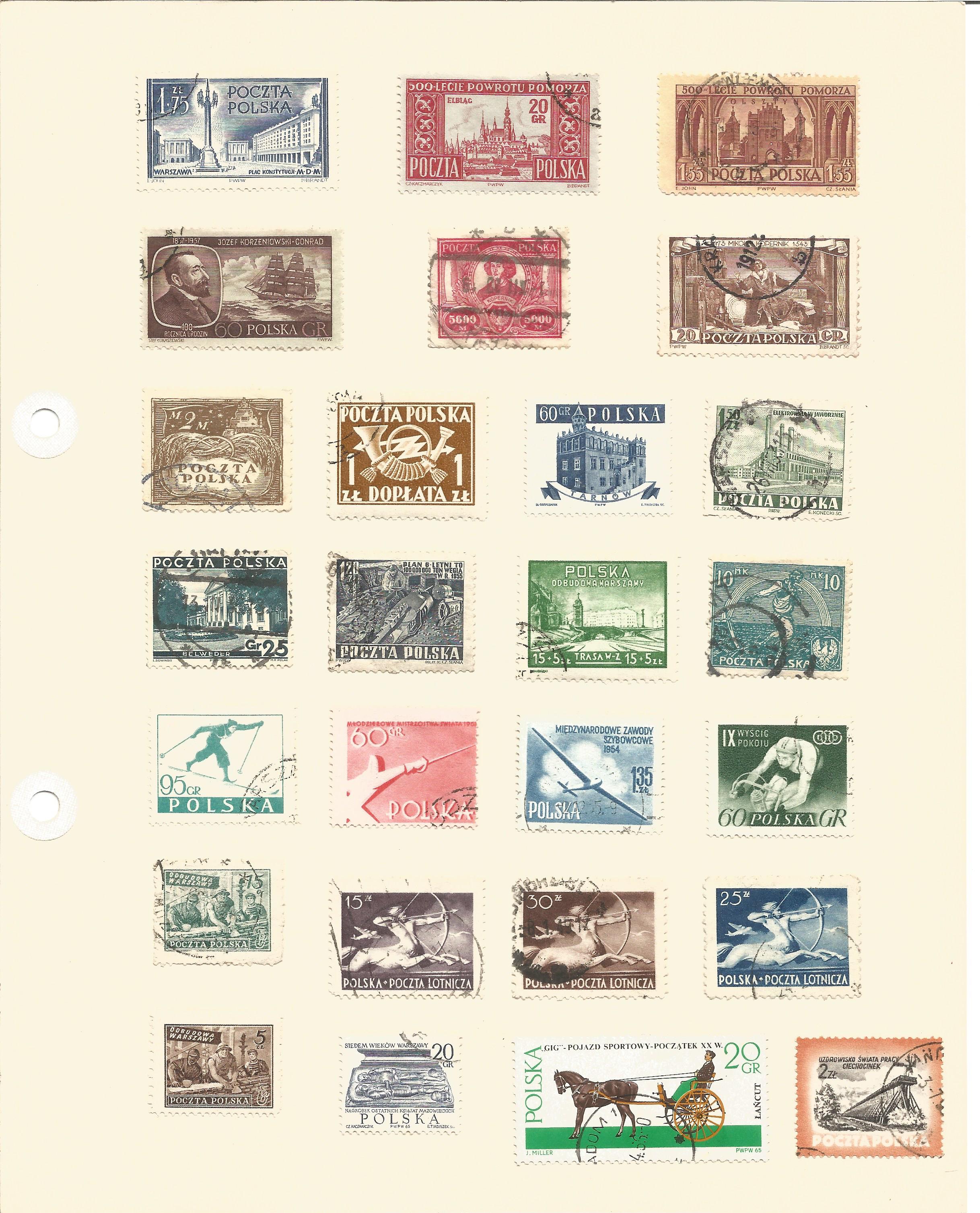 Polish stamp collection on 9 loose pages. Good condition. We combine postage on multiple winning