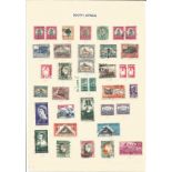 South African stamp collection on 2 loose sheets. 58 stamps. Good condition. We combine postage on
