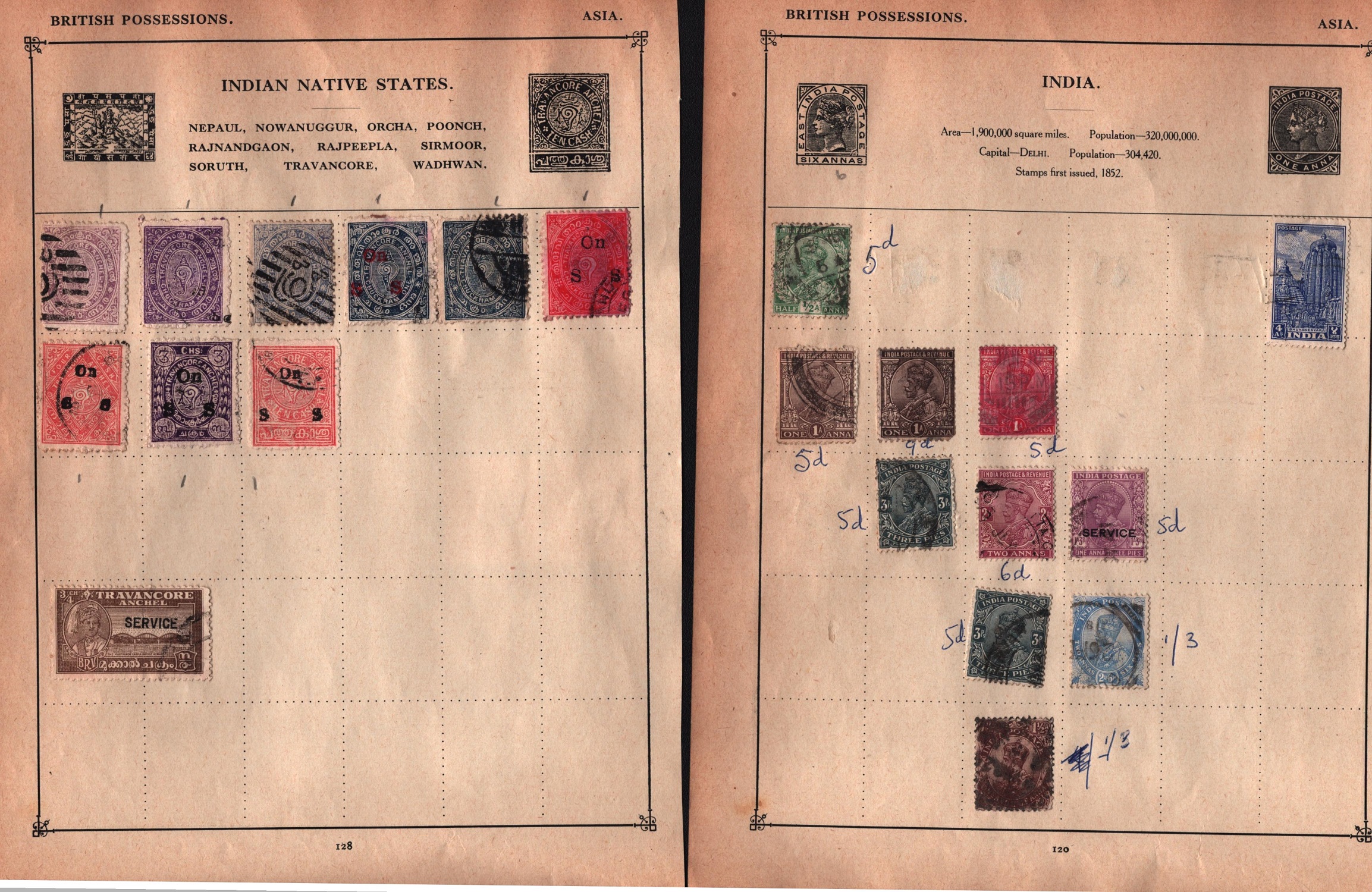 BCW collection on 14 loose pages. Amongst stamps are Ceylon, India and States, Federated Malay - Image 2 of 2