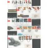GB FDC collection. 36 included. 1990/1999. Typed names and addresses. Some special postmarks. Good