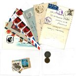 World Stamp collection glory folder includes 3 active service covers, map of Tanginika, The