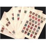 Early Austrian stamp collection on 6 loose pages. 1850/1907. High cat value. Good condition. We