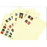 World stamp collection 9 loose album pages includes Japan, Syria, Sudan and Turkey. Good