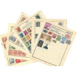 South America stamp collection 17 loose album pages countries include Argentina, Brazil, Guatemala