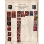 Queen Victoria stamps on 1 loose album page. Cat value over £1000. Good condition. We combine