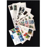 Glory folder. Includes covers from GB and Guernsey. GB mint stamps stuck on covers. Postcards