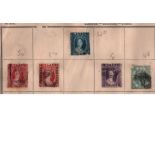 Natal and Egypt stamps on album page. 8 stamps. 1855/1869. Good condition. We combine postage on