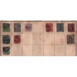 Victoria and Western Australia od stamps on album page. 13 stamps. Good condition. We combine