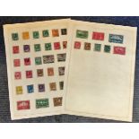 Canada stamp collection 2 loose album pages early material. Good condition. We combine postage on