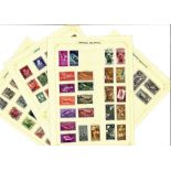 Spain and Spanish Colonies stamp collection includes 4 loose album pages. Good condition. We combine