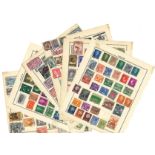 European stamp collection 9 loose album pages countries include Belgium, Holland and Greece. Good