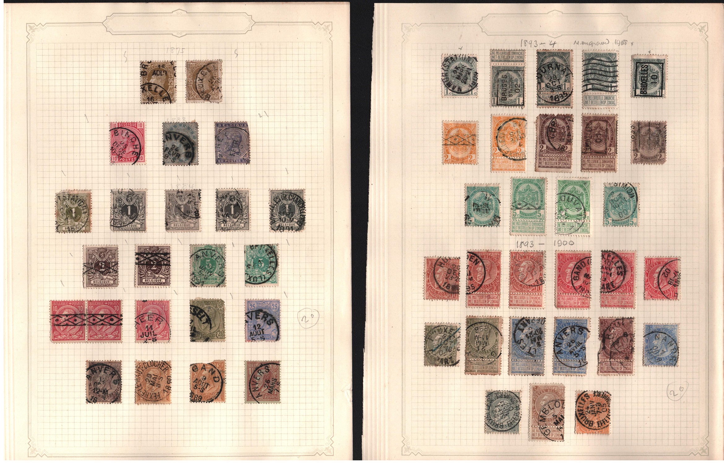 Belgian stamp collection on 14 loose pages. Cat value over £400. Good condition. We combine - Image 2 of 2