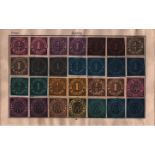 28 local Hamburg stamps from around the 1860's, current market value £3 per stamp, also 8 Greek