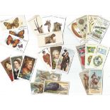 John Player and sons cigarette card collection on 13 album leaves. Approx. 120 cards. Good