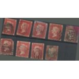 9 GB 1d brown/1d red stamps on stockcard. Good condition. We combine postage on multiple winning