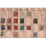 Assorted stamp collection. 14 Dutch stamps 1852/1872 imp and perf. Ionian Islands 1 stamp.