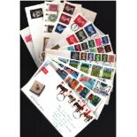 GB FDC collection. 12 covers. 1972/1997. Good condition. We combine postage on multiple winning lots