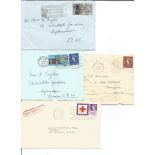 Glory folder with 4 packets of stamps from BCW, GB, USA and more. 6 GB covers and 15 publicity cards