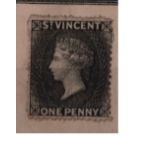 SG18 mint 1861 1d black St Vincent stamp. Good condition. We combine postage on multiple winning