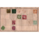 Tuscany and Wurttemberg stamp collection. 3 Tuscan stamps 1850/1860 and 9 Wurttemberg 1851/1869.