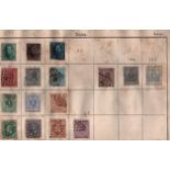 16 Belgium stamps on album page. Mint and used 1861/1869. Bergedorf 1 stamp 1861 mint. Good