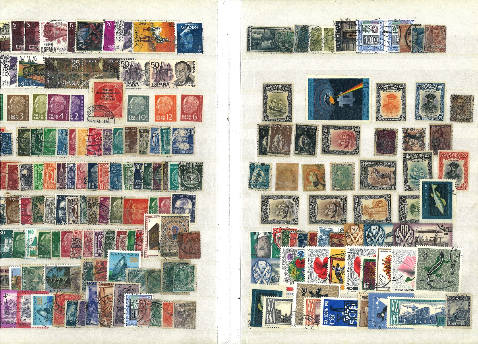 World stamp collection 16-page Royal Mail stock book countries include South America, Europe and - Image 2 of 3