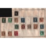 German stamp collection 13 stamps - perf and imperf 1872. France stamp collecting 16 stamps - perf