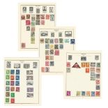 European stamp collection on 18 loose pages. Includes Belgium, Holland and colonies, Norway,