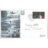 Henri Tardivat and Nancy Wake signed Marquis D'Auvergne RAF Escaping Society flown FDC PM 03 Cert