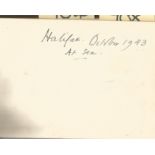 Edward Wood, 1st Earl of Halifax signed 6x4 album page signed at sea dated 1943. Edward Frederick