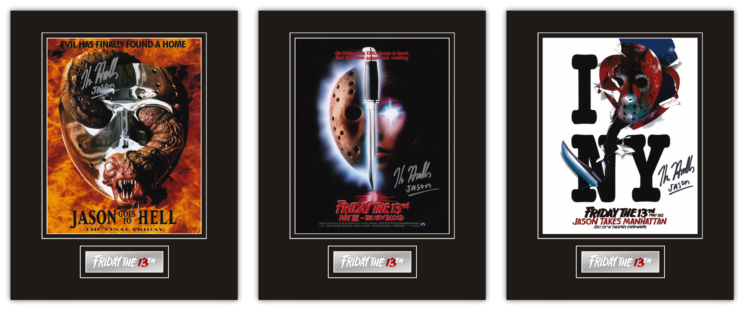 Set of 3 Stunning Displays! Dr. Who hand signed professionally mounted displays. This beautiful