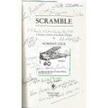 World War II multi signed hardback book titled Scramble a Narrative History of the Battle of Britain