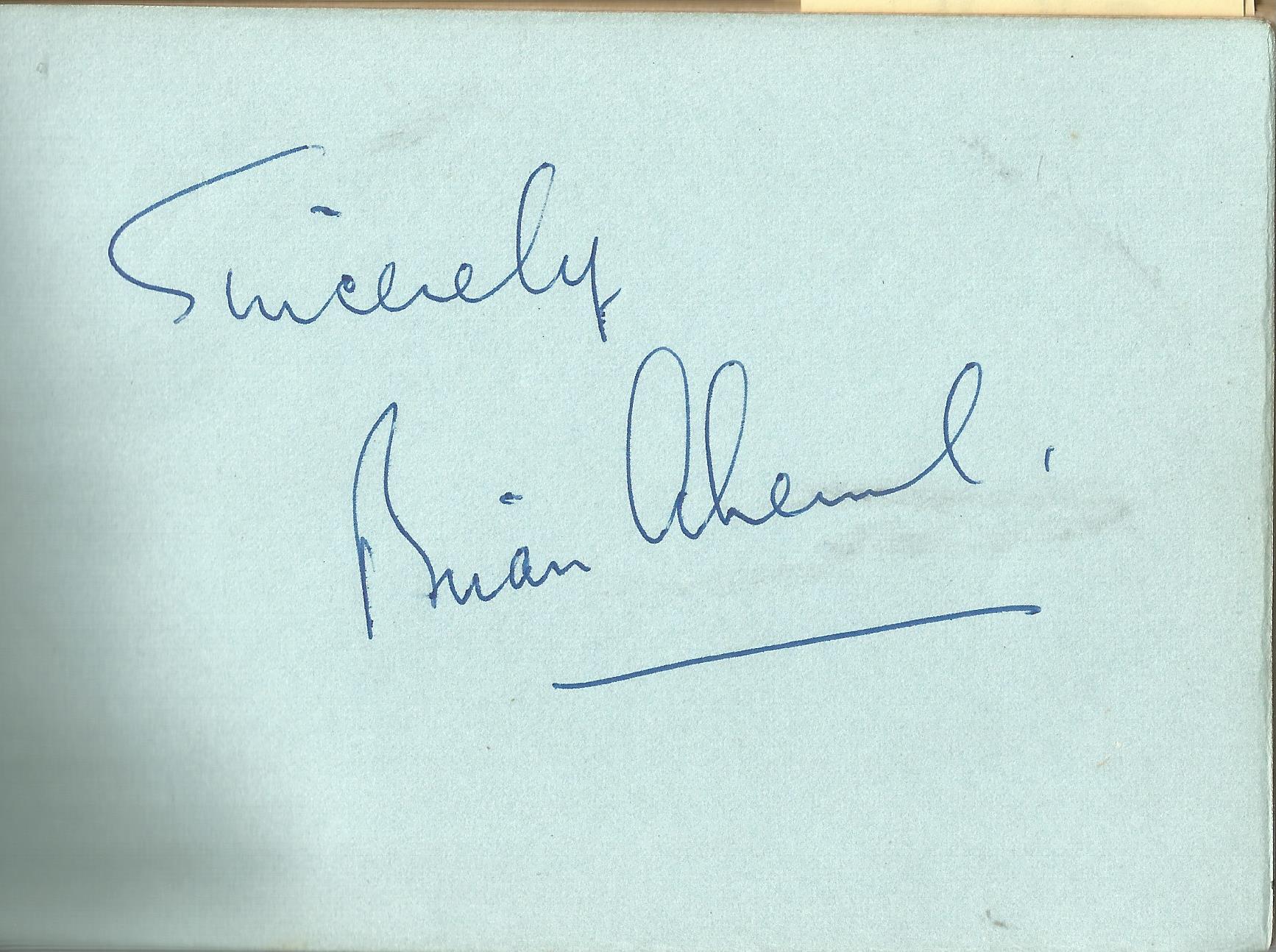 Brian Aherne signed 6x4 album page. William Brian de Lacy Aherne (2 May 1902 - 10 February 1986) was