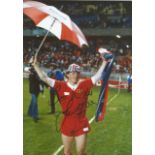 Sammy Lee Signed 8x12 Liverpool Photo. Good condition. All autographs come with a Certificate of