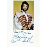 Richard Chamberlain signature piece with a 7x5 colour photograph and an attached signed page.